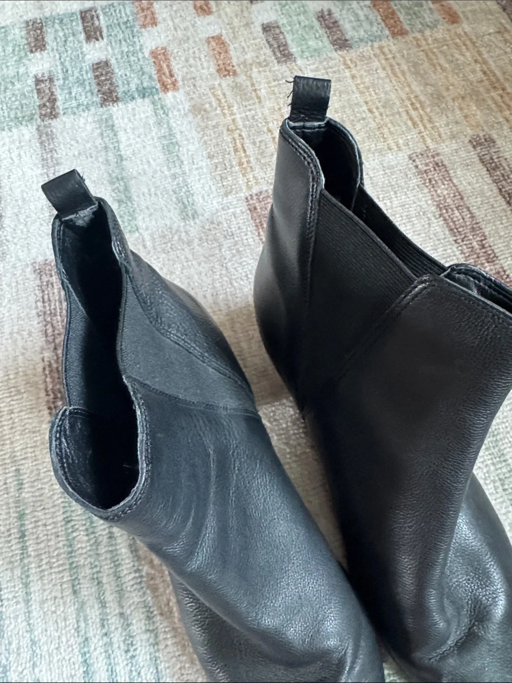 Marc Fisher Yale Black Pointed-Toe Leather Ankle Booties 9.5